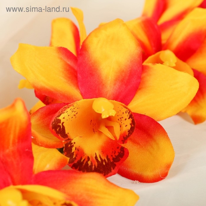 Цветы искусственные  Цветы искусственные "Камбрия" 9х71 см, оранжевый