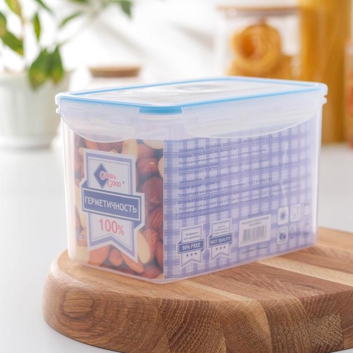 Контейнер пищевой Good & Good, 2,2 л, с герметичной крышкой Контейнер пищевой Good & Good, 2,2 л, с герметичной крышкой