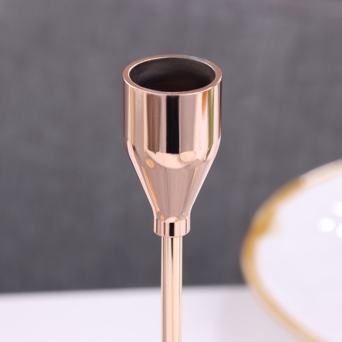 Набор из 3 подсвечников, металл, D=8 см H=24/29/34 см