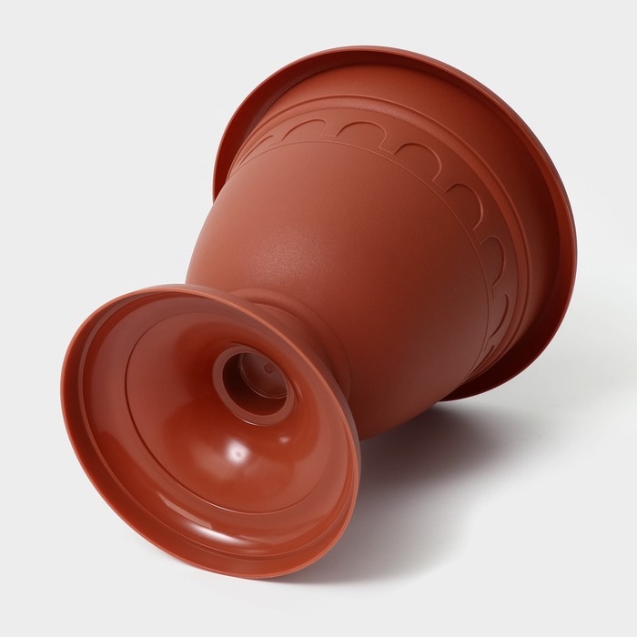 Кашпо уличное на ножке высокий «Колывань», 5,6 л, цвет терракотовый Кашпо уличное на ножке высокий «Колывань», 5,6 л, цвет терракотовый