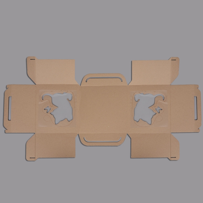 Кондитерская упаковка "Котенок", 2 окна, белая, 35 х 35 х 31 см