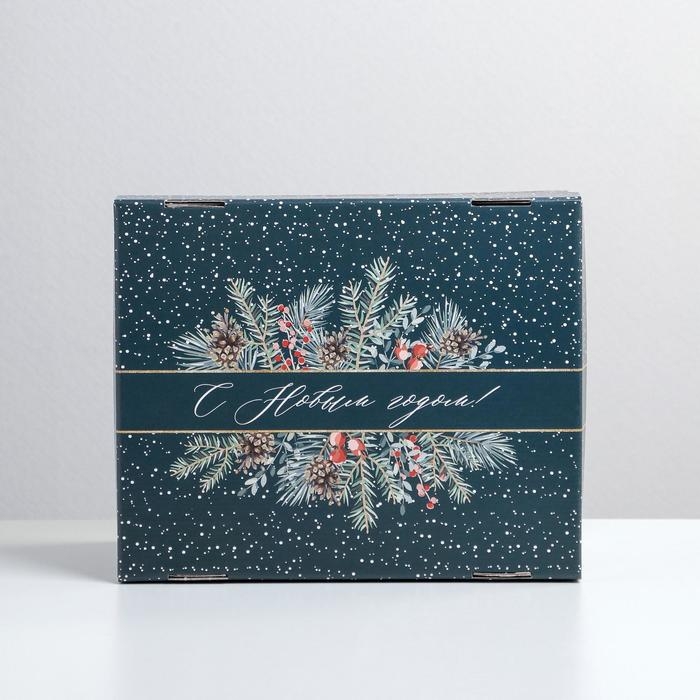 Коробка подарочная новогодняя складная «С Новым годом», 31,2 х 25,6 х 16,1 см, Новый год Коробка подарочная новогодняя складная «С Новым годом», 31,2 х 25,6 х 16,1 см, Новый год