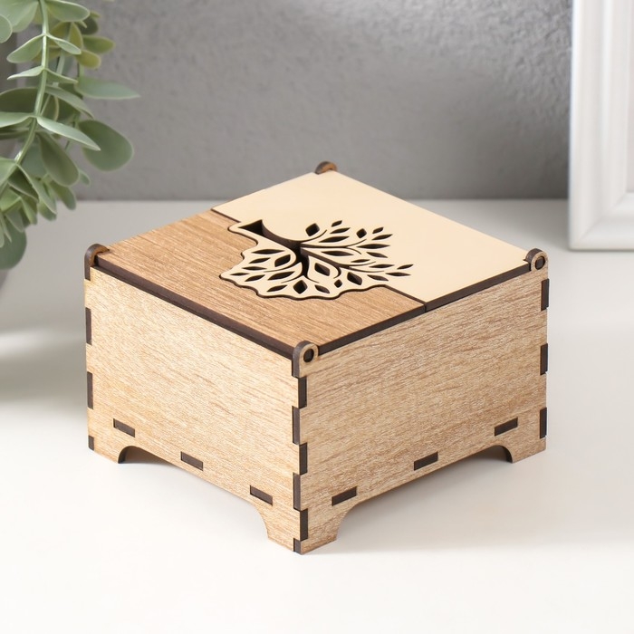 Шкатулка комбинированная  Шкатулка комбинированная "Дерево" 10,5х10х7 см