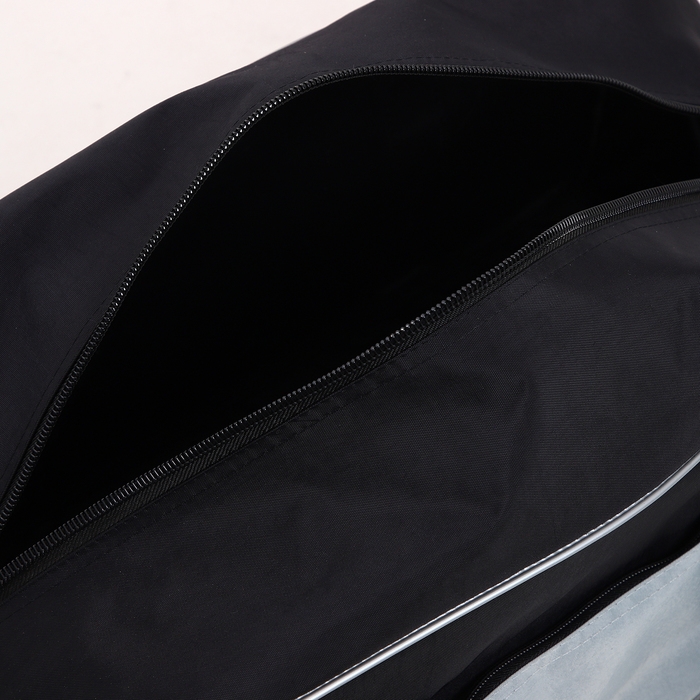 Сумка дорожная на колёсах, отдел на молнии, длинный ремень, цвет чёрный/серый Сумка дорожная на колёсах, отдел на молнии, длинный ремень, цвет чёрный/серый