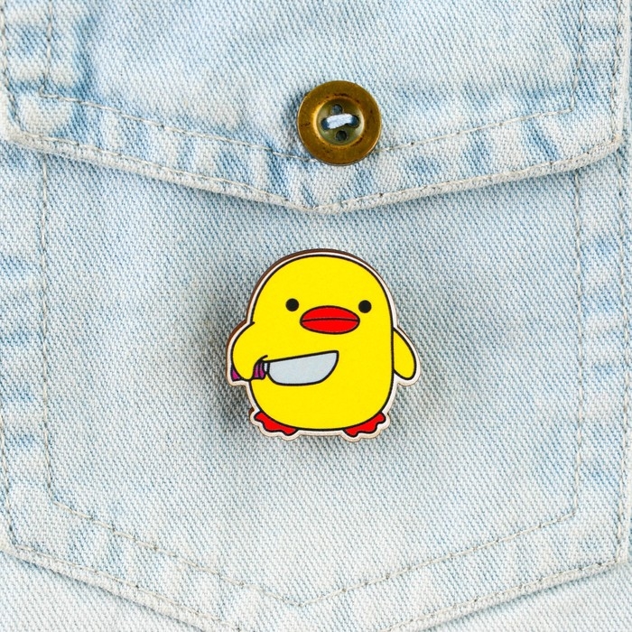 Значок «Опасная утка», 3 х 3 см Значок «Опасная утка», 3 х 3 см