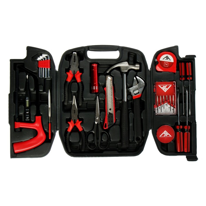 Набор инструментов в кейсе ЛОМ, универсальный, 27 предметов Набор инструментов в кейсе ЛОМ, универсальный, 27 предметов
