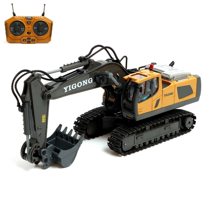 Экскаватор радиоуправляемый «Стройка», металлический ковш, работает от аккумулятора Экскаватор радиоуправляемый «Стройка», металлический ковш, работает от аккумулятора