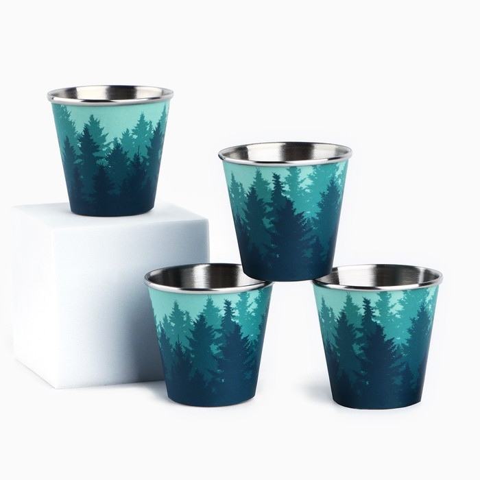 Стопки, набор «Лес», 4 шт х 30 мл Стопки, набор «Лес», 4 шт х 30 мл