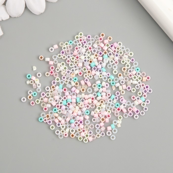 Бисер стекло  9/0  Бисер стекло  9/0 "Цилиндры. Меланж. Маршмеллоу" перламтр 450 гр