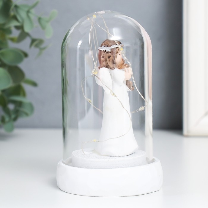 Сувенир полистоун свет Сувенир полистоун свет "Ангел с цветком/молится" МИКС 7х7х11,5 см