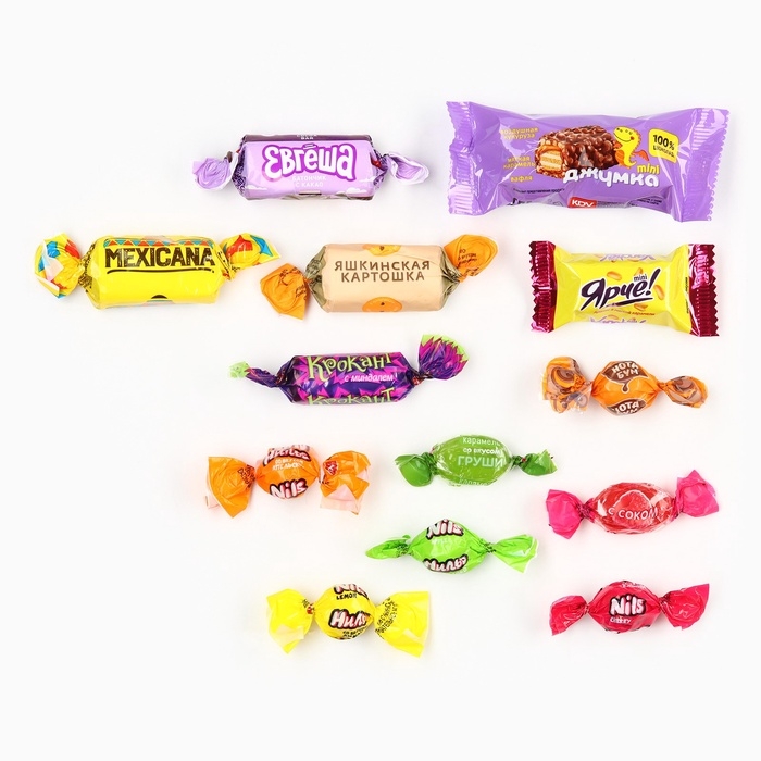 Набор конфет и растущая фигурка  Набор конфет и растущая фигурка "Дед мороз", 500 г