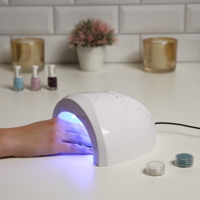 Лампа для гель-лака Luazon LUF-17, LED, 48 Вт, 30 диодов, таймер 5/36/60 с, USB, белая