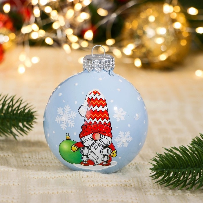 Шар Шар "Сказочный гномик 2", 80 мм., в подарочной упаковке