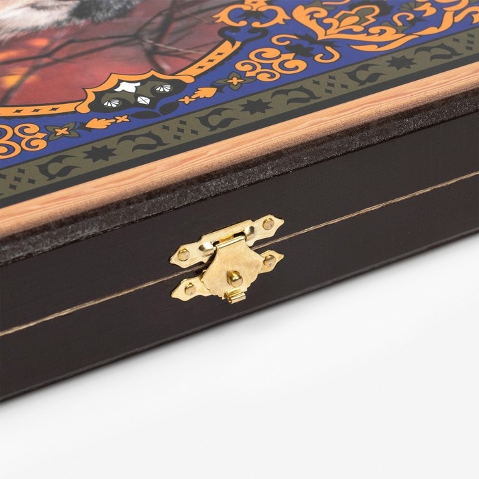 Нарды деревянные большие, настольная игра "Волк", 50 х 50 см, с шашками Нарды деревянные большие, настольная игра "Волк", 50 х 50 см, с шашками