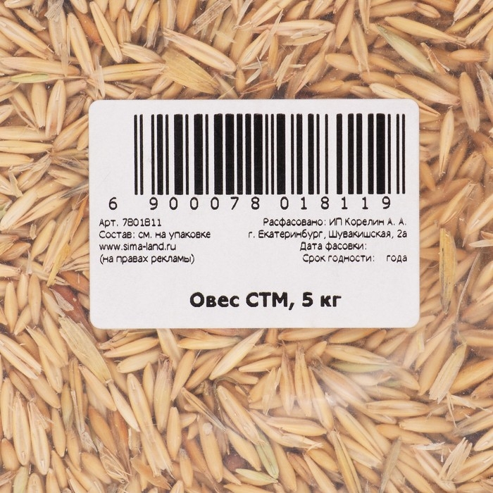 Семена Овес, Мой Выбор, 5 кг Семена Овес, Мой Выбор, 5 кг