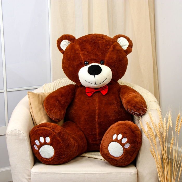 Мягкая игрушка «Медведь» с красным бантиком, 90 см