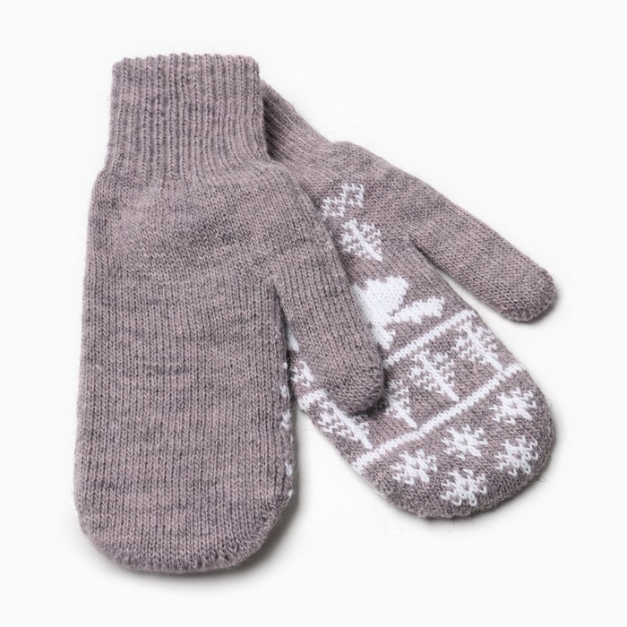 Варежки женские, цвет пурпурный, размер 18 Варежки женские, цвет пурпурный, размер 18