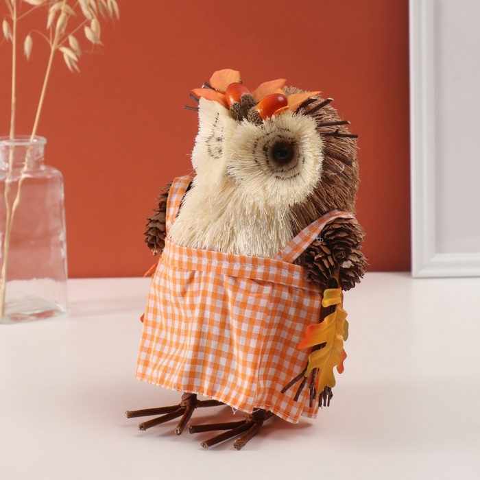 Декор Декор "Сова в сарафане в осеннем венке" 21х13х15 см