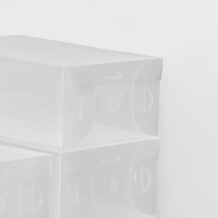 Коробка для хранения обуви с крышкой Large size, 20×33×12 см, 6 шт