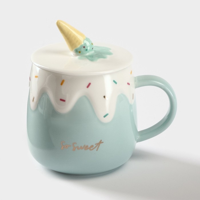 Кружка керамическая «Нежное мороженое», 380 мл, цвет МИКС Кружка керамическая «Нежное мороженое», 380 мл, цвет МИКС