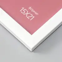 Фоторамка для фото 15х21 см "Oframe", пластик, белый, (пластик экран)