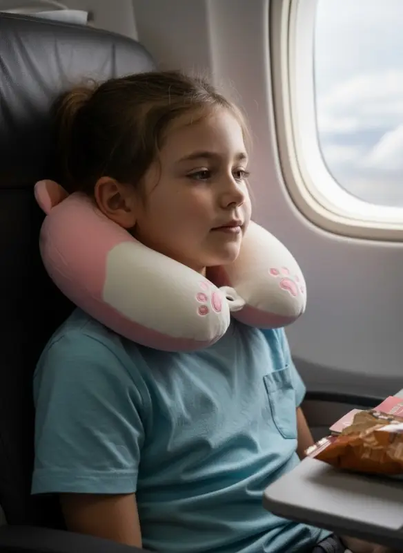 Мягкая игрушка - антистресс подголовник "Кошечка" 32 см