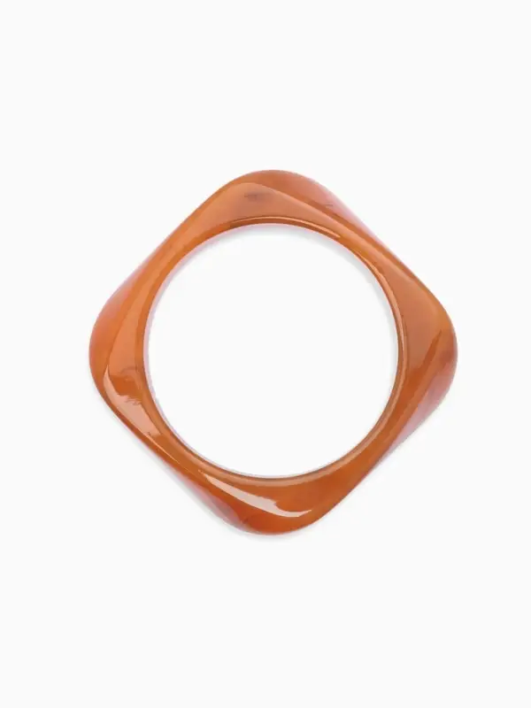 Браслет манжета &laquo;Тренд&raquo;, d=9 см, широкий, акрил, оранжевый