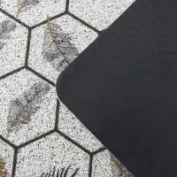 Коврик придверный Доляна &laquo;Топ&raquo;, грязезащитный, вырезной, 60&times;90 см, серый