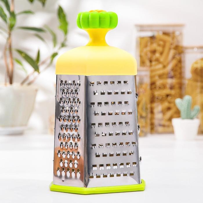 Тёрка шестигранная Доляна, 25×14,5×11 см, цвет МИКС Тёрка шестигранная Доляна, 25×14,5×11 см, цвет МИКС