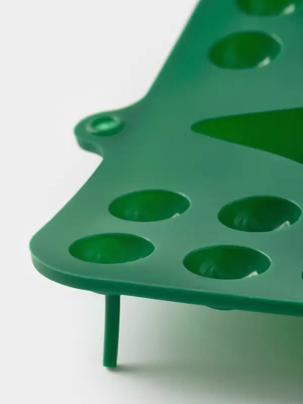 Форма для выпечки 5 ячеек Форма для выпечки 5 ячеек "Ёлки" 21.,5.14.2,5 см, цвет зеленый