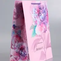 Пакет подарочный ламинированный "С пожеланием счастья" 26 х 12 х 32 см