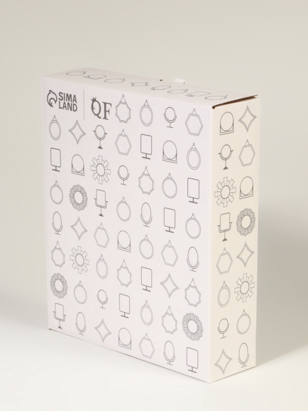 Зеркало наст бамбук подст прям-к (2) BAMBOO 12,5*17см/16,5*19*4,5см б/увел кор QF