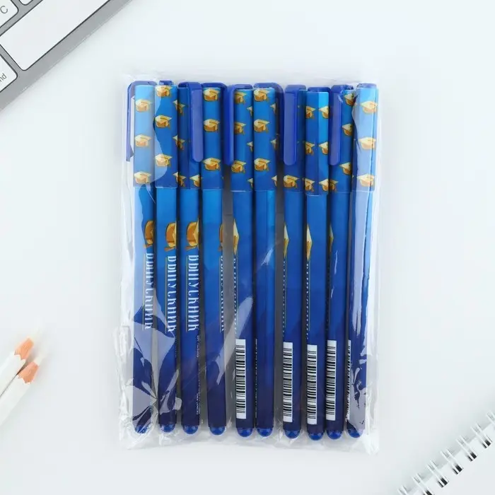 Ручка шариковая «Выпускник», синяя паста, софт-тач, 0.7 мм Ручка шариковая «Выпускник», синяя паста, софт-тач, 0.7 мм