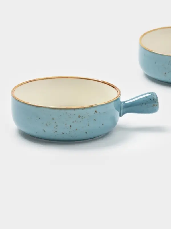 Кокотницы Magistro «Церера», набор 2 шт., 500 мл, d=15 см, фарфор, голубые Кокотницы Magistro «Церера», набор 2 шт., 500 мл, d=15 см, фарфор, голубые