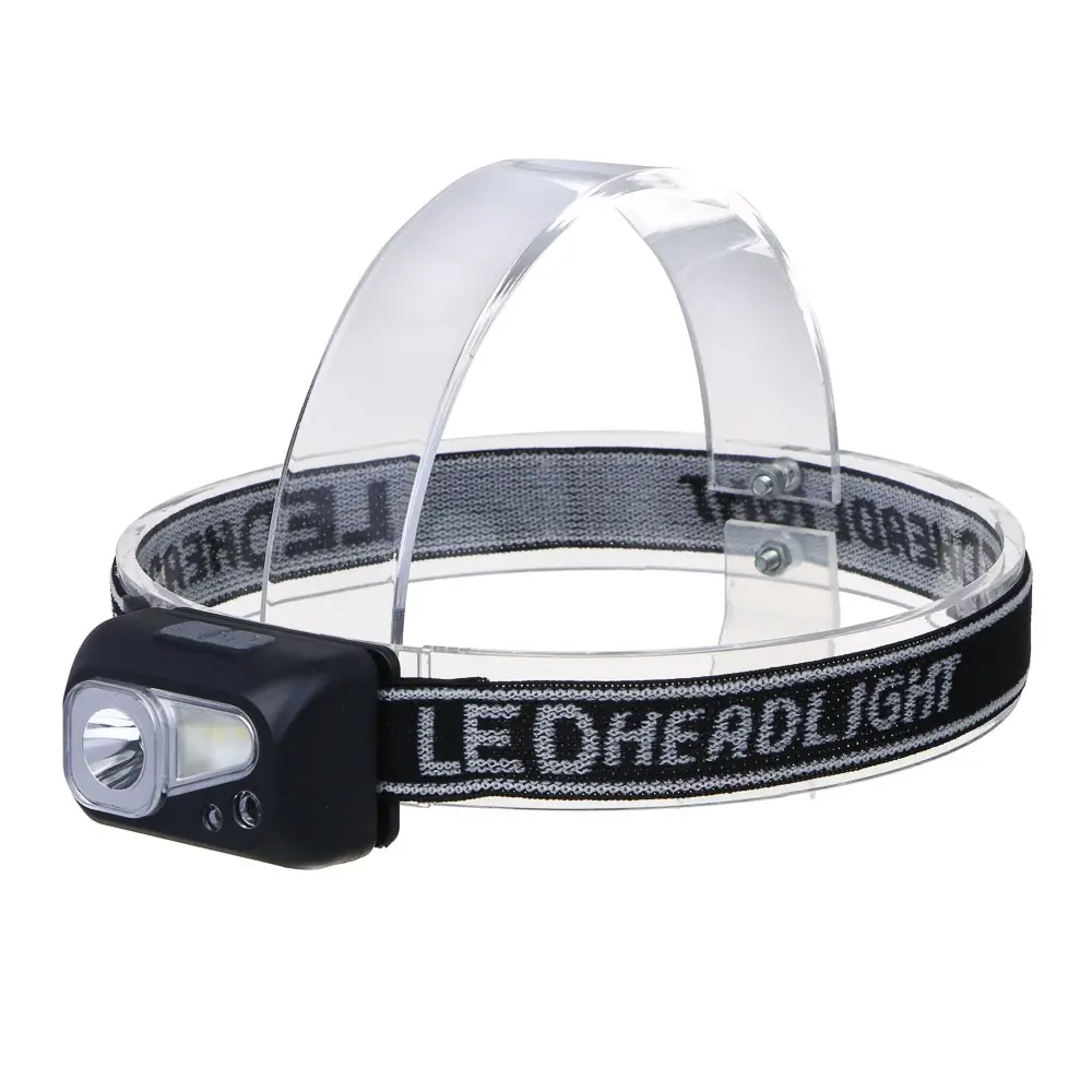 Фонарь налобный тм ЕРМАК, сенсорный, XPE LED + 3 SMD, 6 режимов, 500мАч, зарядка Type C, 57х29х38 мм