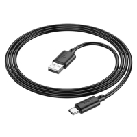 Кабель Hoco X88, Type-C - USB, 3 А, 1 м, передача данных, ПВХ, чёрный