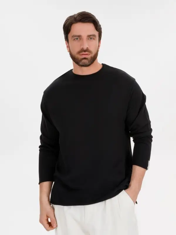 Лонгслив унисекс Siluetti Fuori, черный, размер S/M Лонгслив унисекс Siluetti Fuori, черный, размер S/M