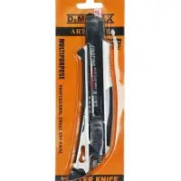 Нож канцелярский 18 мм корпус, чёрное лезвие, МИКС