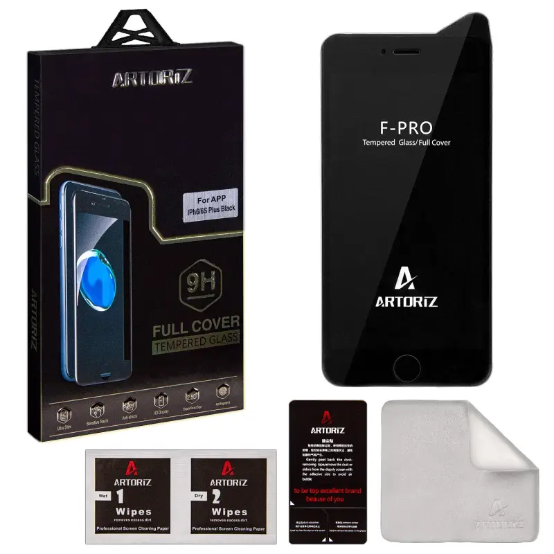Защитное стекло iPh 6 Plus 0.3mm 2.5D Full Cover Artoriz черное