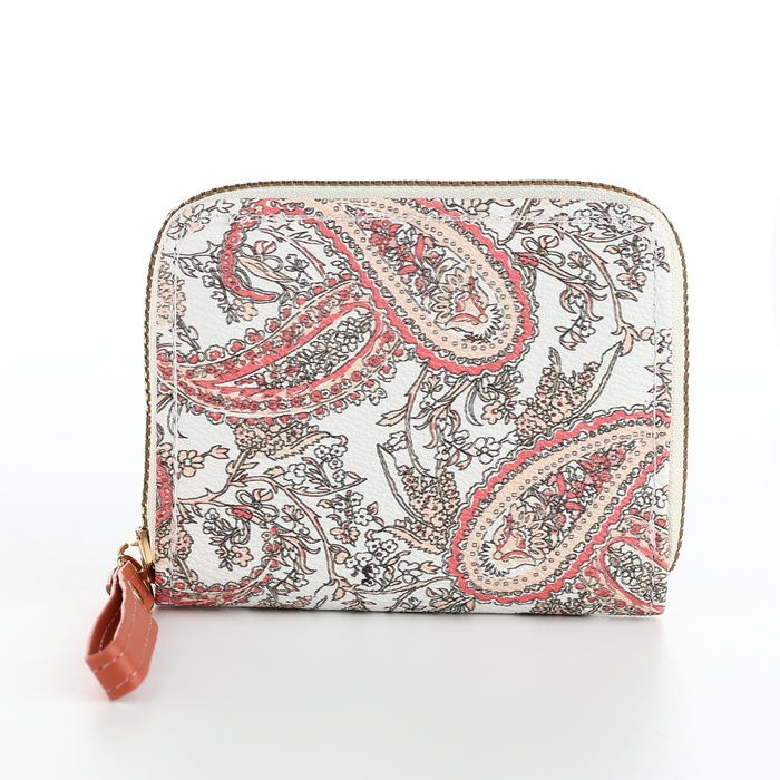 Кошелёк женский на молнии, цвет белый Кошелёк женский на молнии, цвет белый