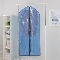 Чехол для одежды Доляна, 60×137 см, синий, прозрачный Чехол для одежды Доляна, 60×137 см, синий, прозрачный
