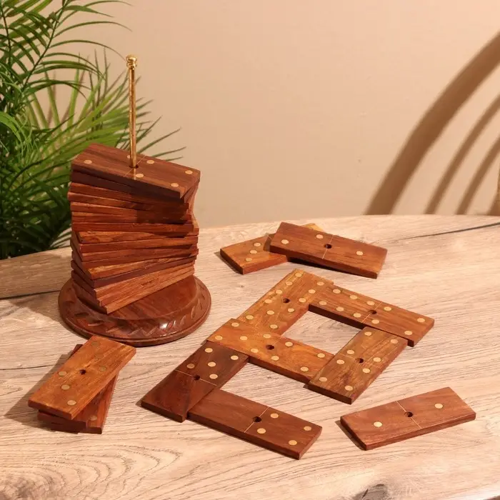 Игра настольная &laquo;Домино&raquo;, 16&times;16&times;28 см, дерево шишам