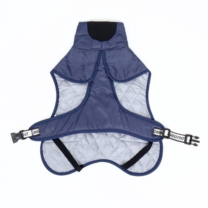 Попона для больших собак, мембранная ткань,  размер 2XL (ДС 43, ОШ 46, ОГ 62-68 см), синяя