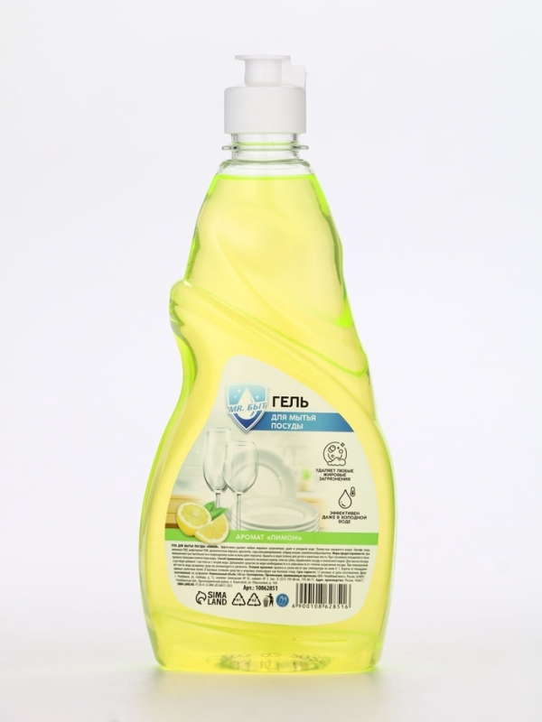 Mr.Быт Гель для мытья посуды, 500 мл, аромат лимон