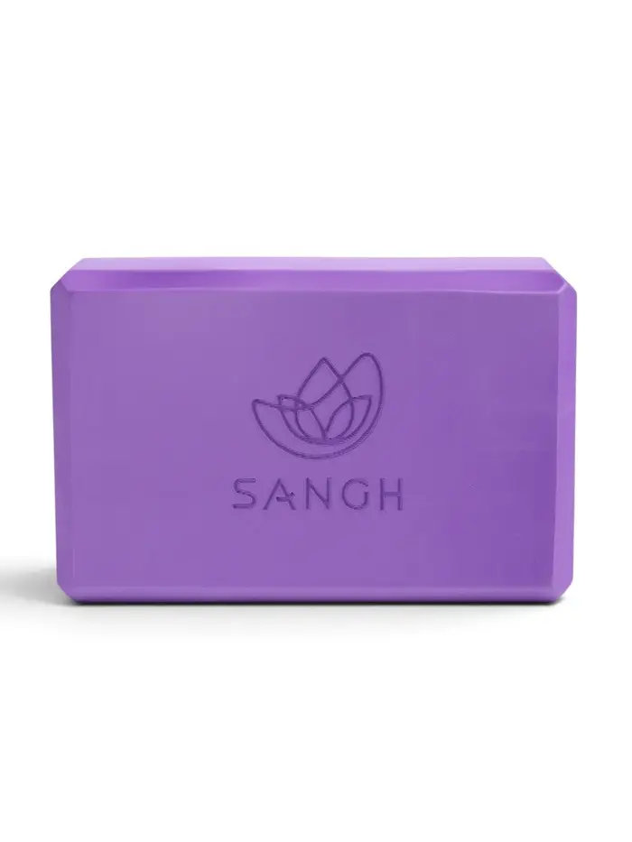Блок для йоги Sangh, 23&times;15&times;8 см, фиолетовый