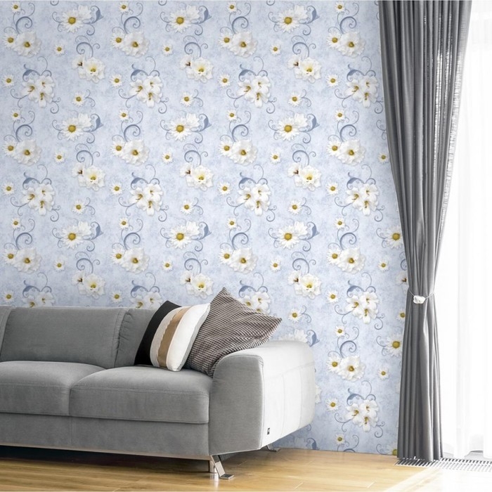 Обои бумажные глубокой печати Саратовские обои Ф709-01 Ромашка, 0.53*10м Обои бумажные глубокой печати Саратовские обои Ф709-01 Ромашка, 0.53*10м