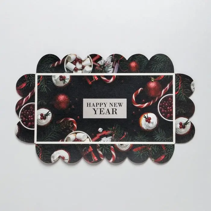 Коробка для кондитерских изделий с пластиковой крышкой &laquo;Праздник&raquo;, 10.5 х 21 х 3 см