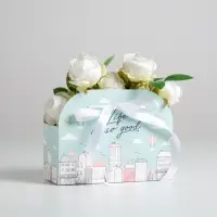 Переноска для цветов складная Life is so good, 17 × 13 × 7 см Переноска для цветов складная Life is so good, 17 × 13 × 7 см