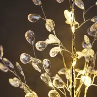 Светодиодный куст &laquo;Лепестки&raquo; 35&times;26&times;3 см, 10 LED, постоянное свечение, от батареек CR2032&times;2 (в комплекте), свечение тёплое белое
