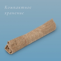 Мешок джутовый, 50 × 69 см, плотность 260 г/м², плетение 46 × 34 нити, с завязками